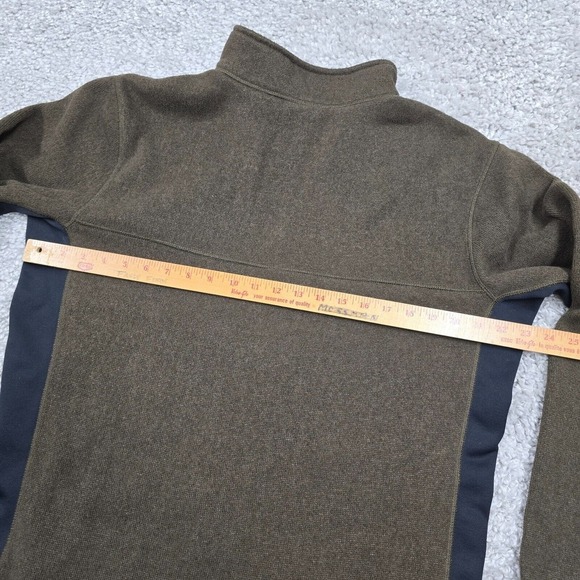 Vintage Nike ACG Sweater Mens Medium Brown Therma Fit 1/4 Zip Long Sleeve Hiking - Picture 8 of 11